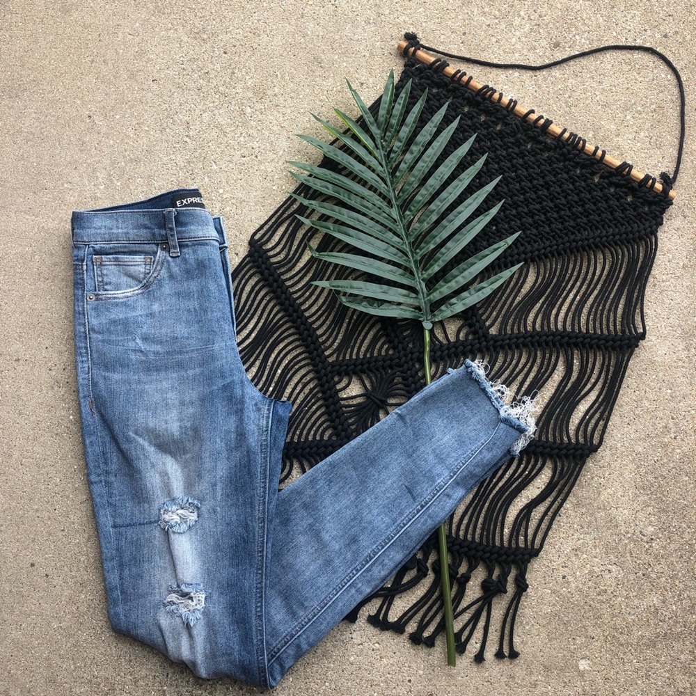 Express Distressed Jeans Size 0 - Ankle Legging High Rise